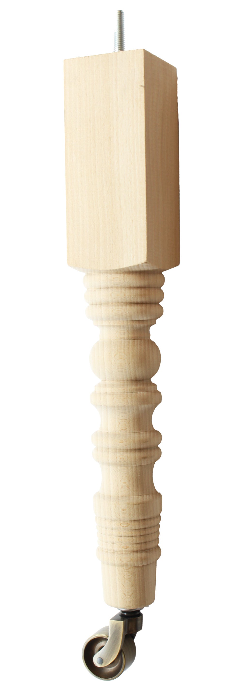 Lagrasse Detailed Wooden Furniture Legs with Grip Neck Castors