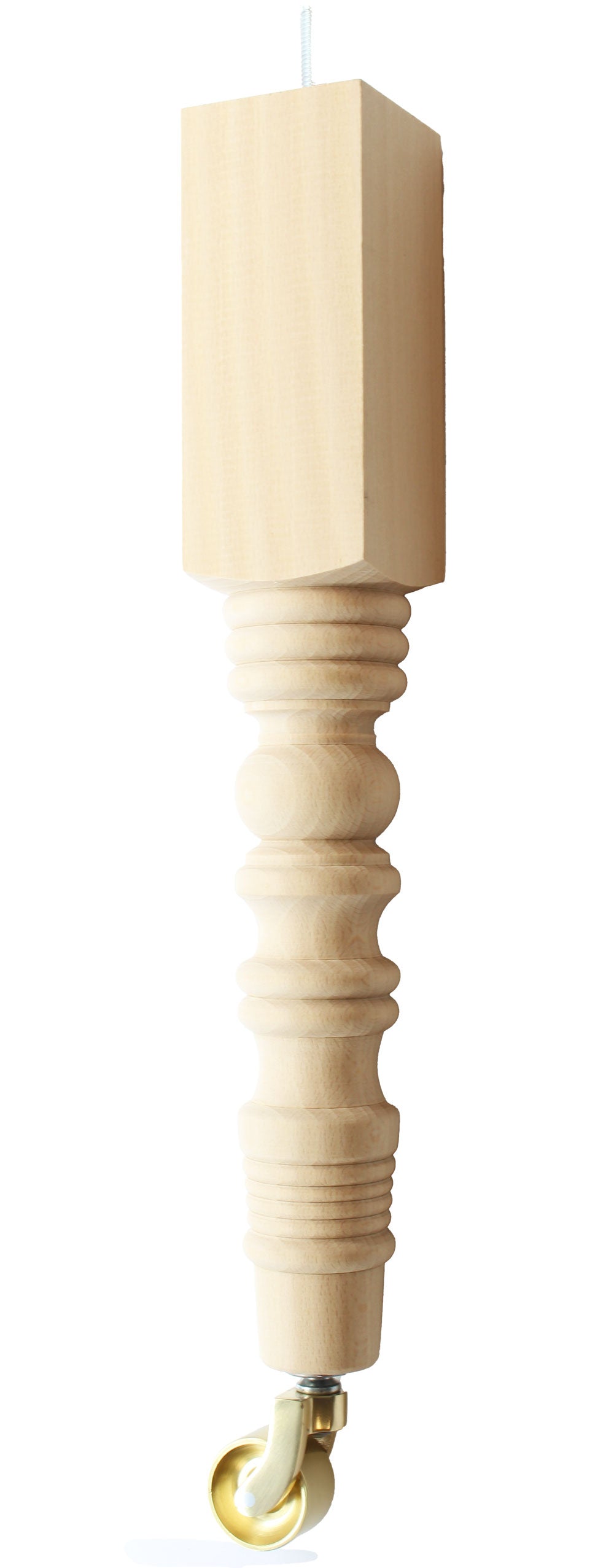 Lagrasse Detailed Wooden Furniture Legs with Grip Neck Castors