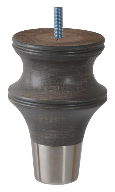 Driftwood With Brushed Nickel Cup - SET OF 4