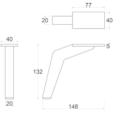 Catalonia Metal Furniture Legs