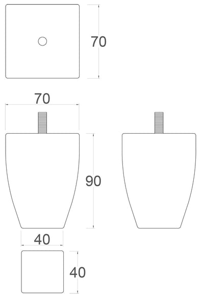 Oaklee Wooden Furniture Legs